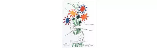 Doppelkarte Picasso | Blumenstrauß
