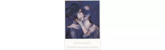 Marc Chagall Kunstkarte | Liebespaar in Blau