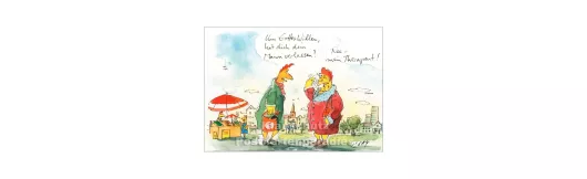 Gaymann Hühner Postkarte | Therapeut verlassen