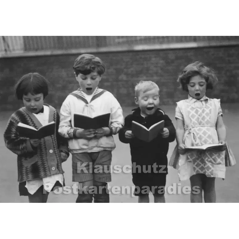 Kinder Chor | Foto Postkarte s/w