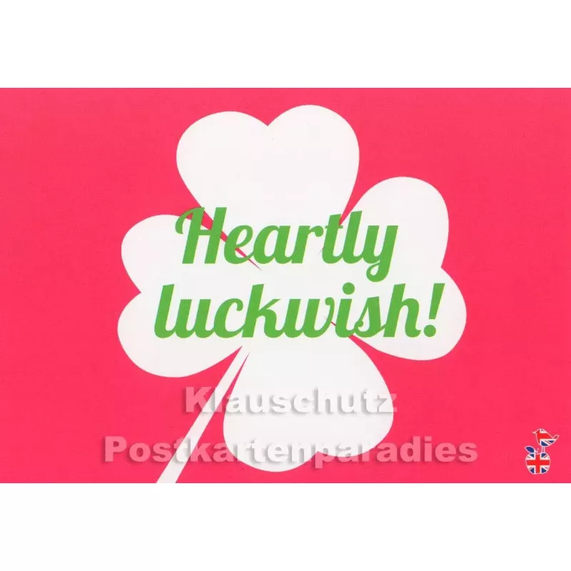 Heartly luckwish | Sprüche Postkarte