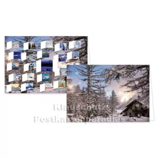 Adventskalender Postkarten - Alpen im Winter