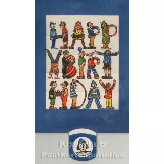 Lebende Postkarte - Clowns Happy Birthday