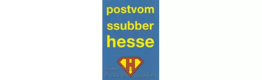 Post vom ssubber hesse - Postkarte