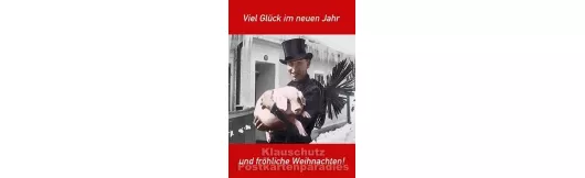 Viel Glück Schwein | Neujahrskarte