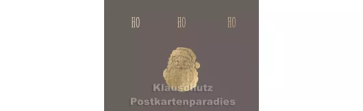 Postkarte Weihnachten - Ho Ho Ho Weihnachtsmann