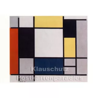 Piet Mondrian - Komposition | Kunst Postkarte
