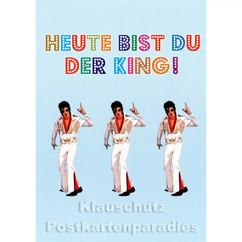 Postkarte Geburtstag - Heute bist du der King