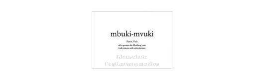mbuki-mvuki | Wortschatz Postkarte