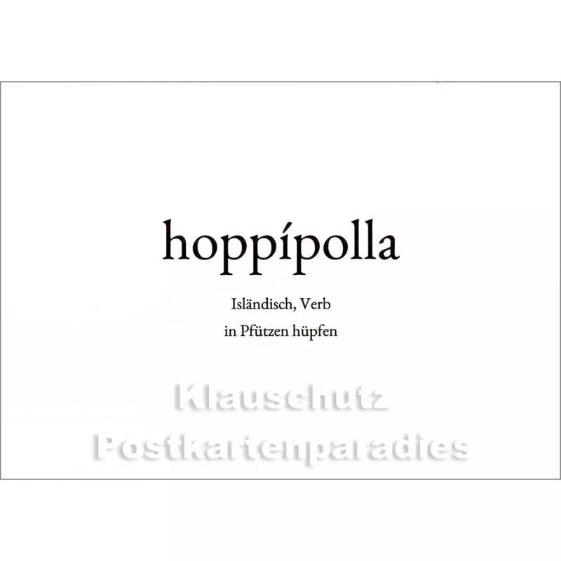hoppipolla | Wortschatz Postkarte