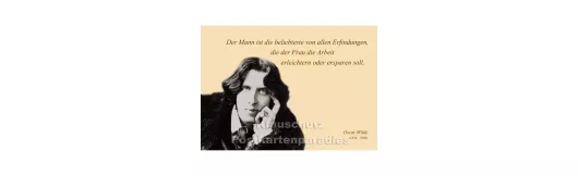 Oscar Wilde | Zitat Postkarte - Der Mann