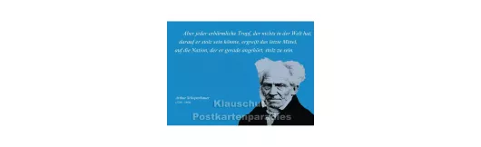 Schopenhauer | Zitat Postkarte - Nation