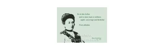 Rosa Luxemburg | Zitat Postkarte - Trotz alledem