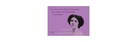 Dorothy Parker | Zitat Postkarte - Männer