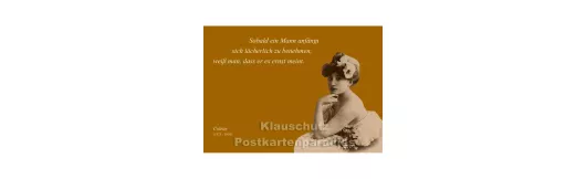 Colette | Zitat Postkarte - Ein Mann