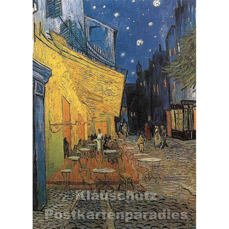 Doppelkarte | Kunstkarte Van Gogh - Caféterrasse