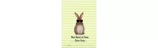 Postkarte Ostern - Mein Name ist Hase