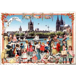 Nostalgie Postkarte - Gruss aus Köln