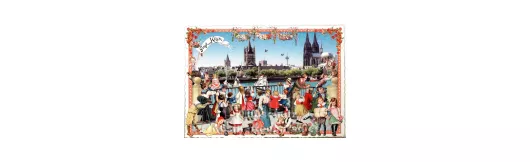 Nostalgie Postkarte - Gruss aus Köln