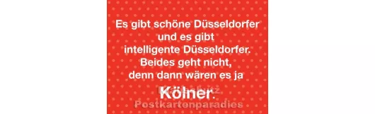 Kölner und Düsseldorfer - Kölsche Postkarte