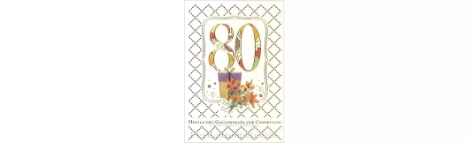 Doppelkarte runder Geburtstag | 80
