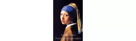 Jan Vermeer Kunstkarte | Perlenohrring