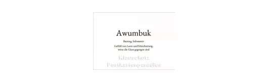 Awumbuk | Wortschatz Postkarte