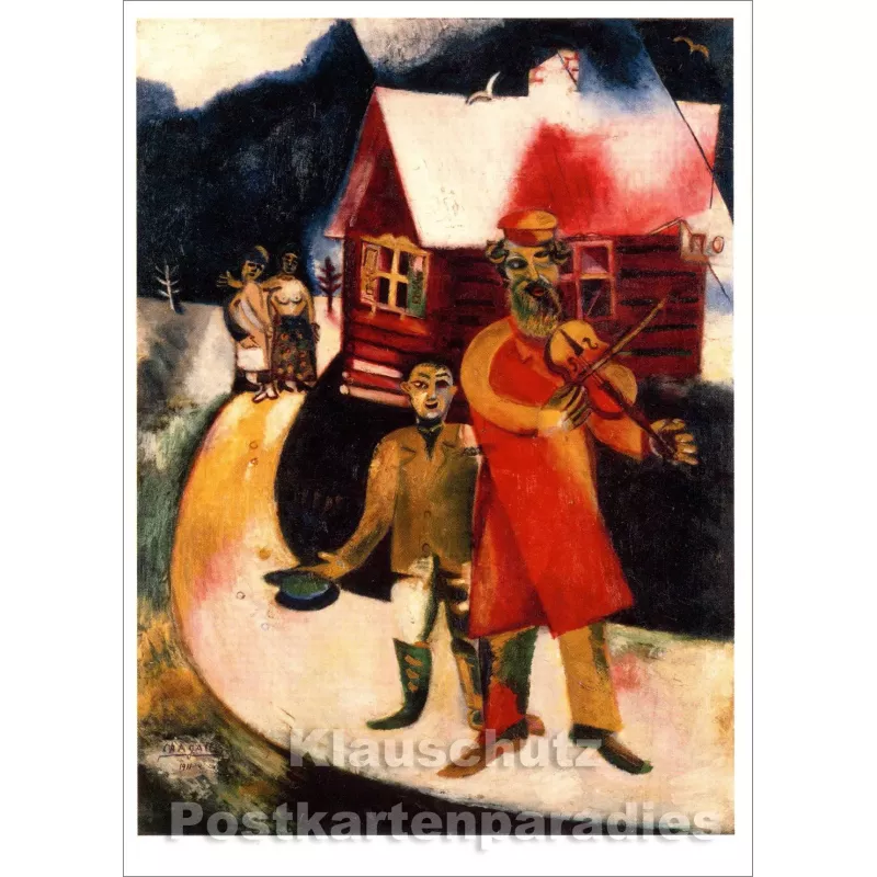 Marc Chagall - Le Violiniste | Kunst Postkarte