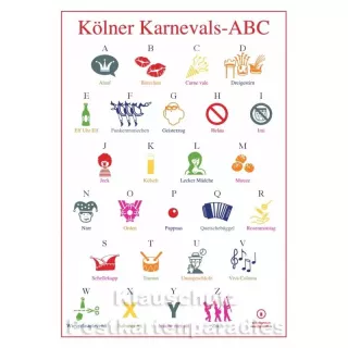 Kölner Karnevals-ABC - Kölsch Postkarte