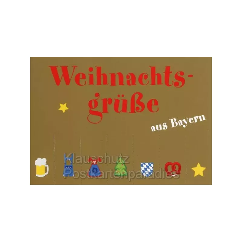 Weihnachtsgrüße aus Bayern - Regionale Weihnachtskarte von Cityproducts