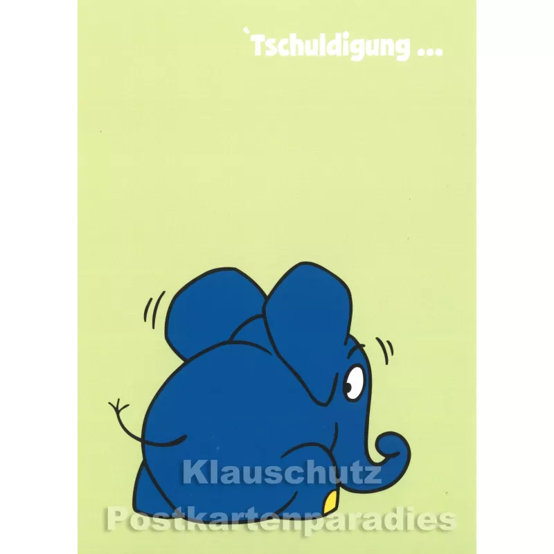 Postkarte Maus / Der kleine Elefant - Tschuldigung