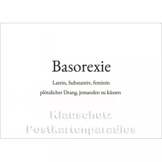 Basorexie | Wortschatz Postkarte