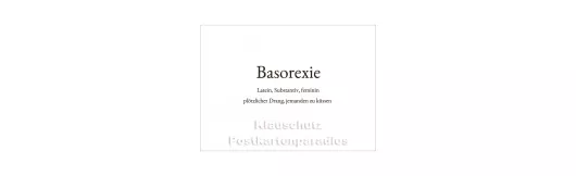 Basorexie | Wortschatz Postkarte