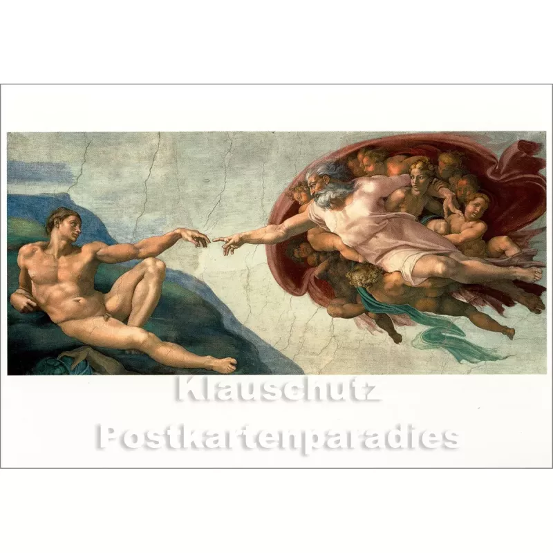 Kunstkarte | Michelangelo | Die Erschaffung Adams