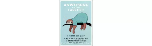 Faultier | Up-Cards Aufstell Postkarte