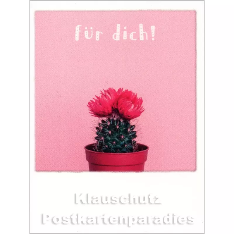 Mini Doppelkarte Polacards  | Pink Kaktus