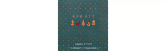 Quadrat Postkarte - Frohe Weihnachten