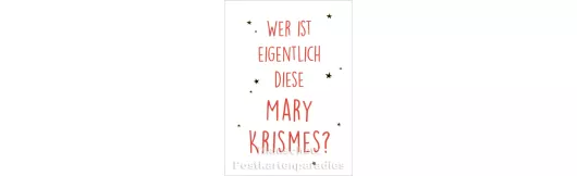 Mary Krismes | Weihnachtspostkarte