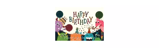 Happy Birthday - Monster Geburtstagskarte
