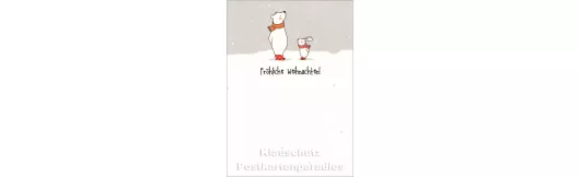 Hase und Eisbär | Postkarte Weihnachten