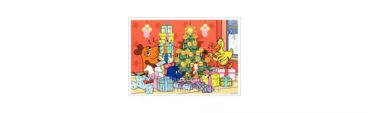 Maus, Elefant und Ente feiern Weihnachten - Postkarte