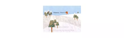 Holzschliffpappe Weihnachtskarten von Blankensteyn | Frohes Fest