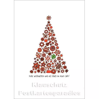 Weihnachtsbaum aus Sternen | Weihnachtskarte von SkoKo