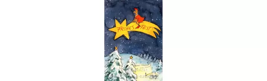 Frohes Fest - Huhn | Gaymann Weihnachtskarte