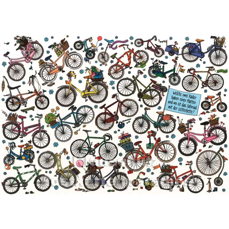 SkoKo Wimmelbild Postkarte - Fahrräder