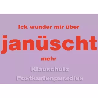 Berlin Postkarte von Cityproducts: Ick wunder mir über janüscht mehr.