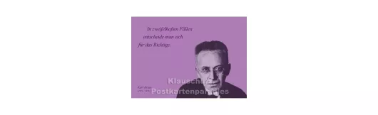 Karl Kraus | Zitat Postkarte - Zweifelhaft