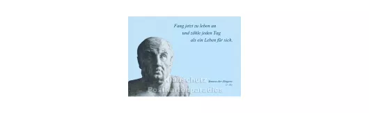 Seneca | Zitat Postkarte - Leben