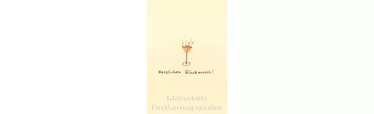Buntstift Spitzer Doppelkarte Geburtstag - Sektglas