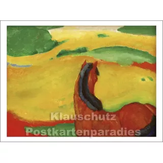 Postkartenbuch Kunst | Franz Marc - Pferd in der Landschaft